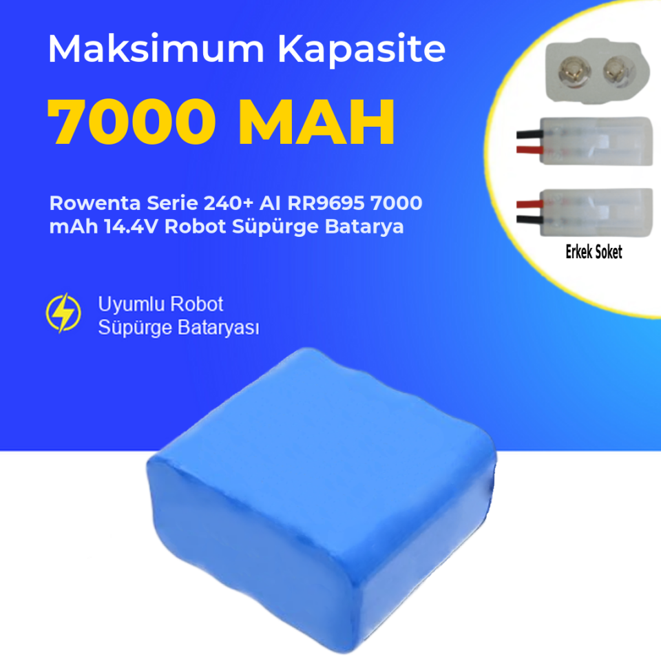 Rowenta Serie 240+ AI RR9695 7000 mAh 14.4V Robot Süpürge Batarya