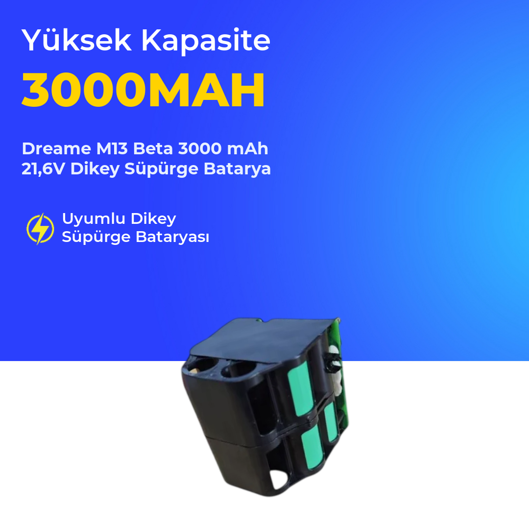 Dreame M13 Beta 3000 mAh 21,6V Dikey Süpürge Batarya