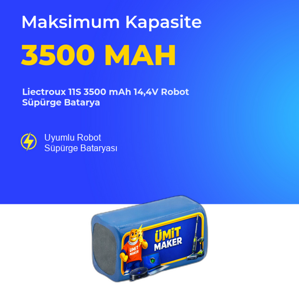 Liectroux 11S 3500 mAh 14,4V Robot Süpürge Batarya