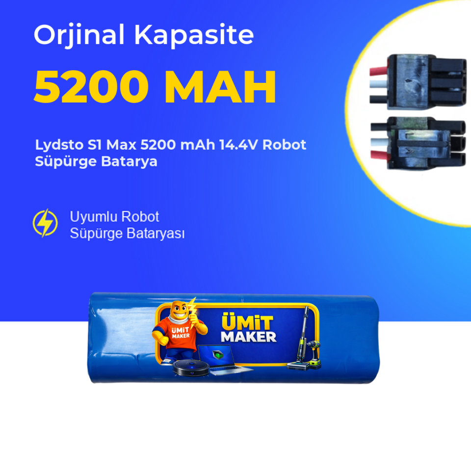 Lydsto S1 Max 5200 mAh 14.4V Robot Süpürge Batarya