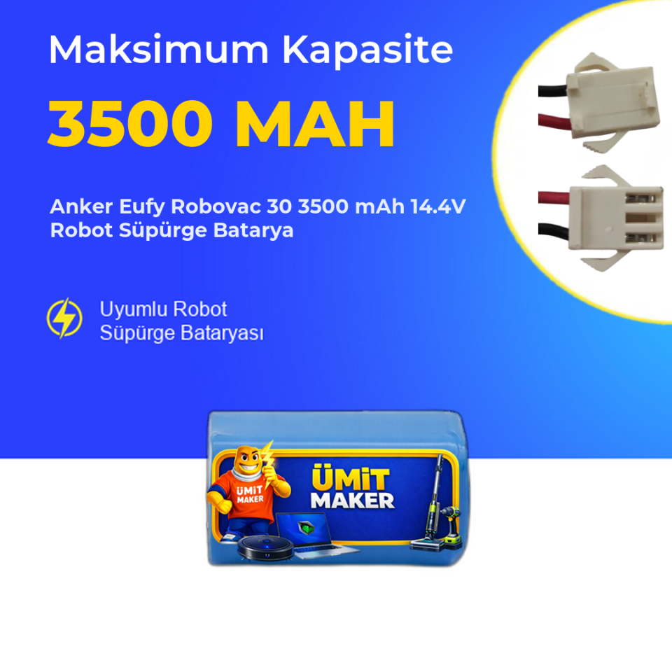 Anker Eufy Robovac 30 3500 mAh 14.4V Robot Süpürge Batarya