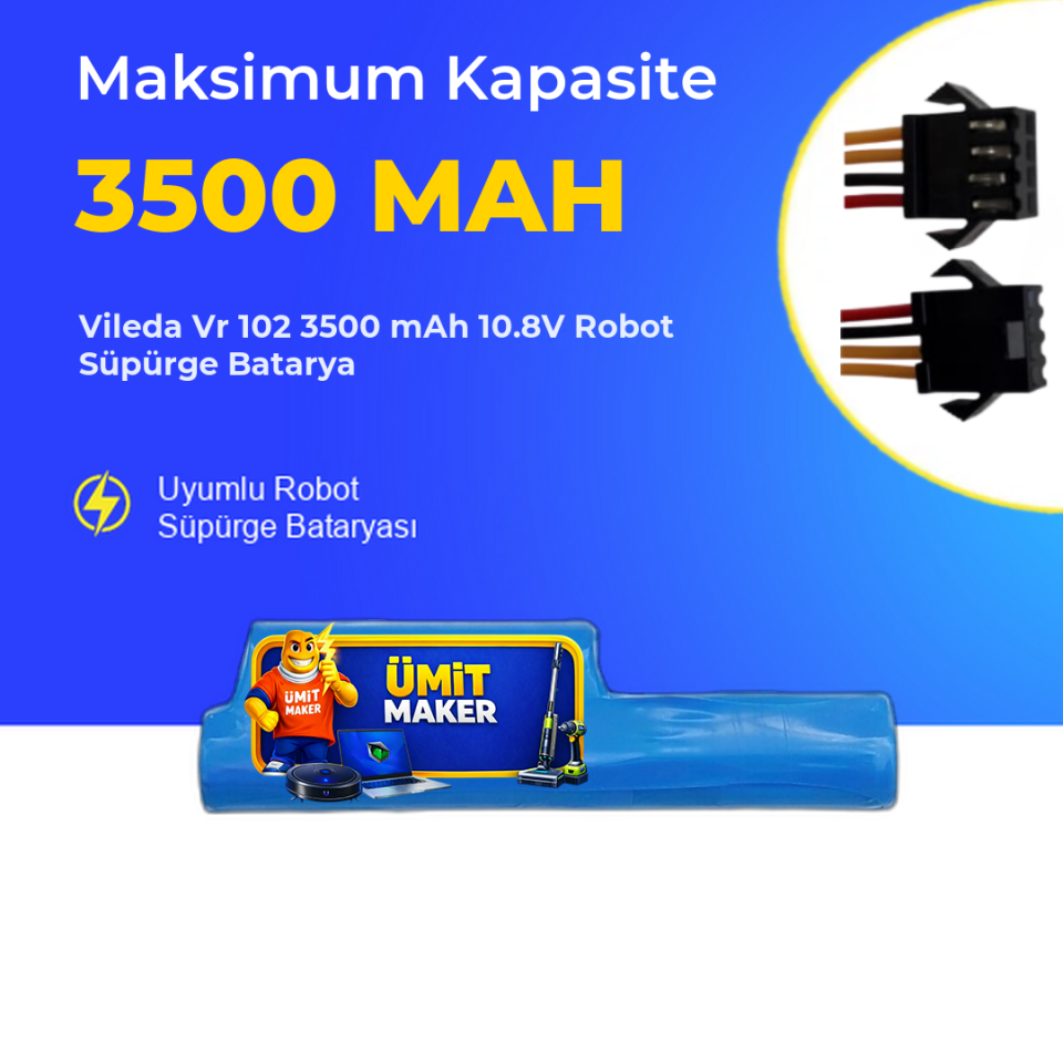 Vileda Vr 102 3500 mAh 10.8V Robot Süpürge Batarya