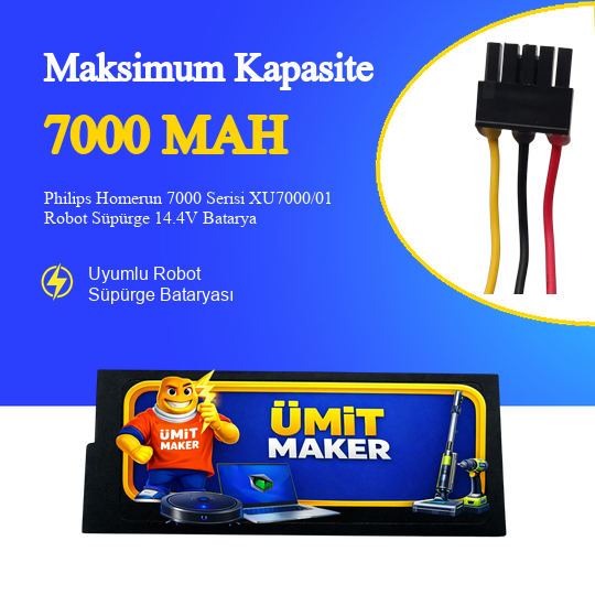Philips Homerun 7000 Serisi XU7000/01 Robot Süpürge 7000 mAh Batarya