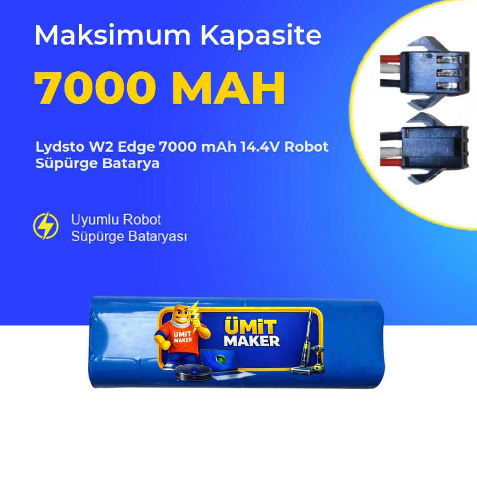 Lydsto W2 Edge 7000 mAh 14.4V Robot Süpürge Batarya