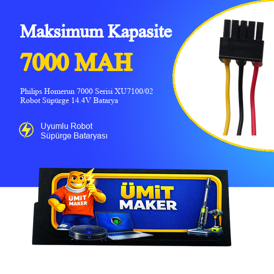 Philips Homerun 7000 Serisi XU7100/02 Robot Süpürge 7000 mAh Batarya