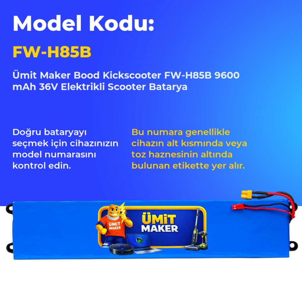 Bood Kickscooter FW-H85B 9600 mAh 36V Elektrikli Scooter Batarya