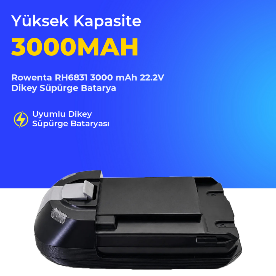 Rowenta RH6831 3000 mAh 22.2V Dikey Süpürge Batarya