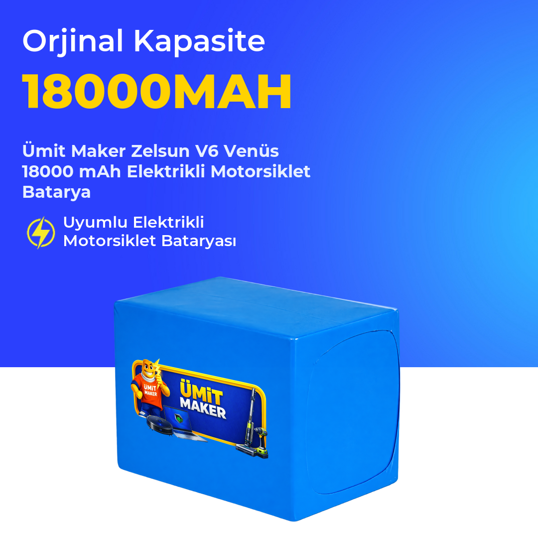 Zelsun V6 Venüs 18000 mAh Elektrikli Motorsiklet Batarya