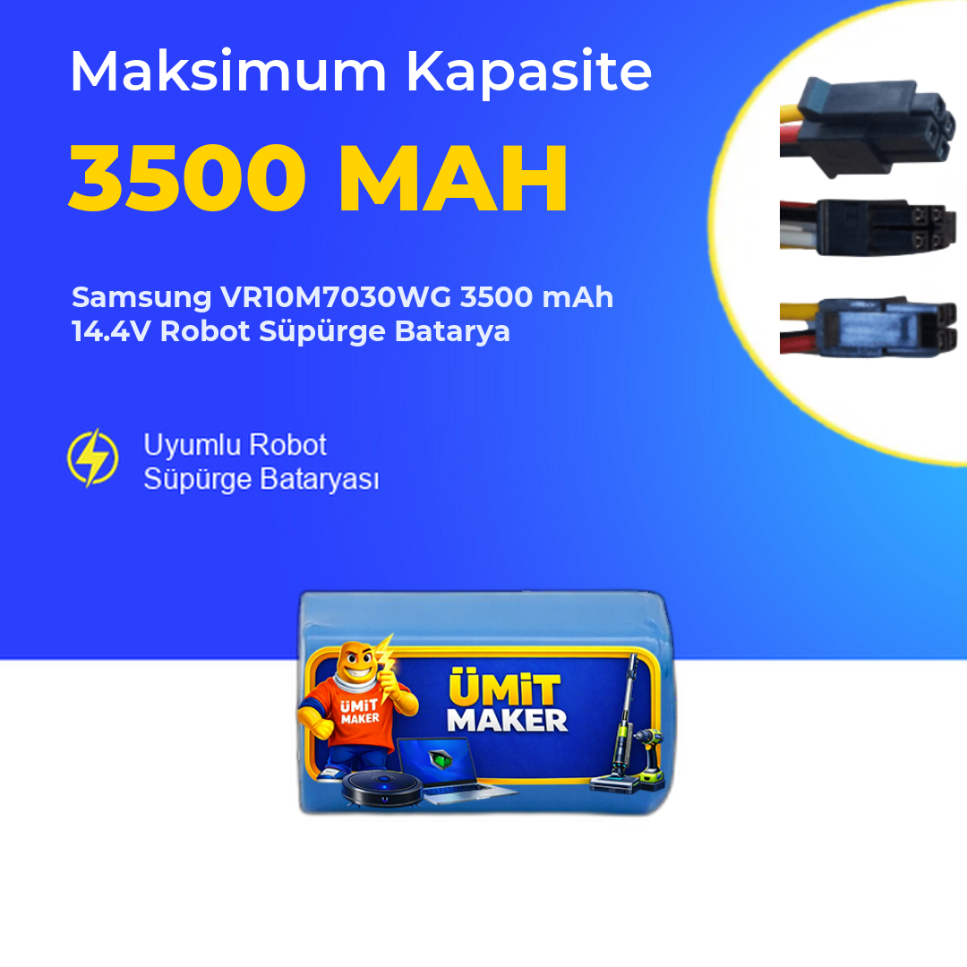 Samsung VR10M7030WG 3500 mAh 14.4V Robot Süpürge Batarya