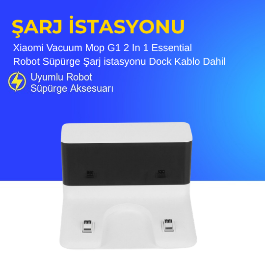 Xiaomi Vacuum Mop G1 2 In 1 Essential Robot Süpürge Şarj istasyonu Dock Kablo Dahil