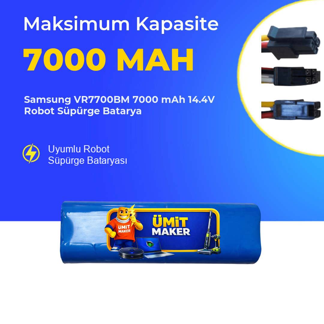 Samsung VR7700BM 7000 mAh 14.4V Robot Süpürge Batarya