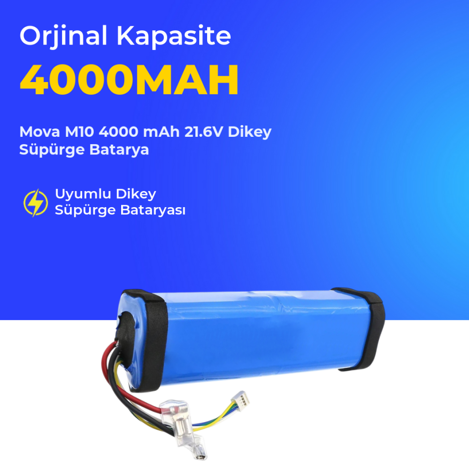 Mova M10 4000 mAh 21.6V Dikey Süpürge Batarya
