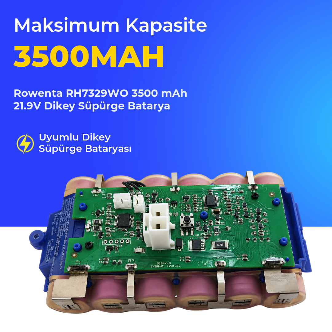 Rowenta RH7329WO 3500 mAh 21.9V Dikey Süpürge Batarya