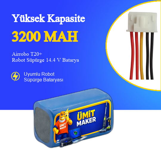 Airrobo T20+ Robot Süpürge 3200 mAh Batarya