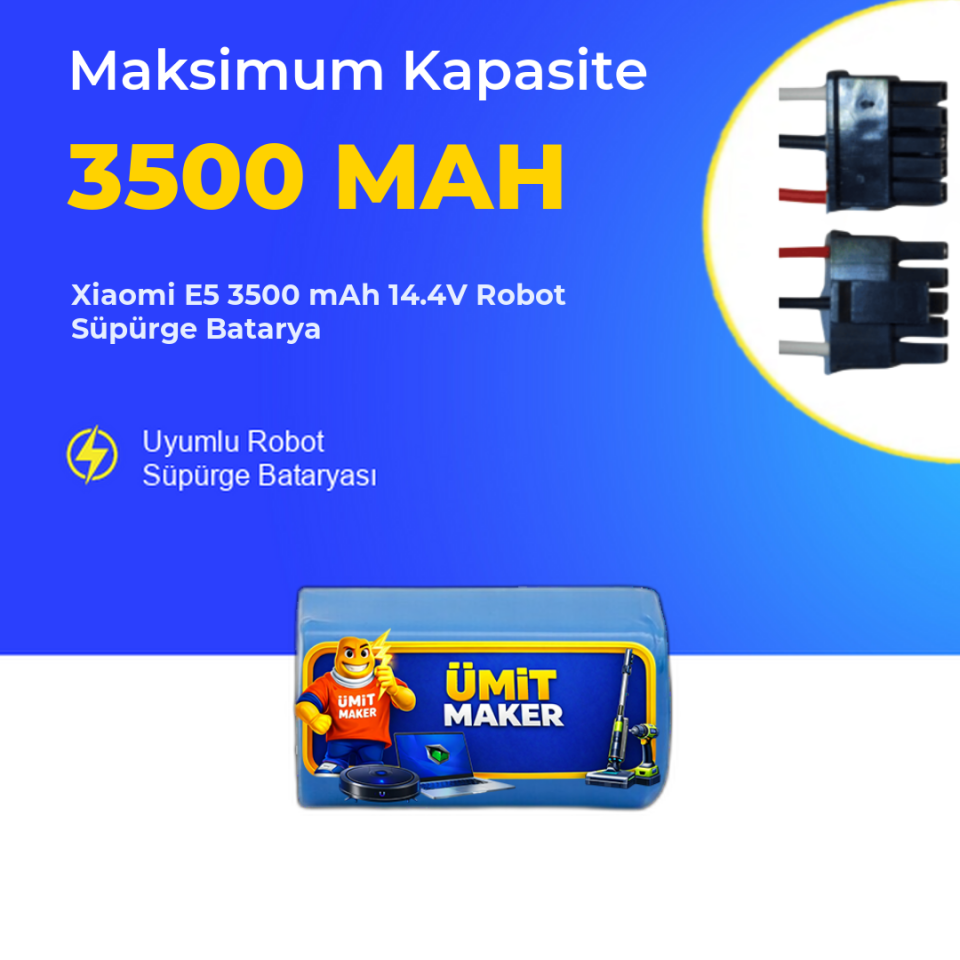 Xiaomi E5 3500 mAh 14.4V Robot Süpürge Batarya