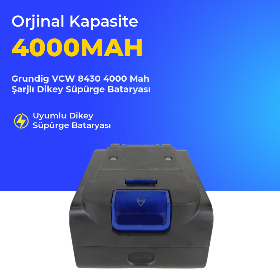 Grundig VCW 8430 4000 Mah Şarjlı Dikey Süpürge Bataryası