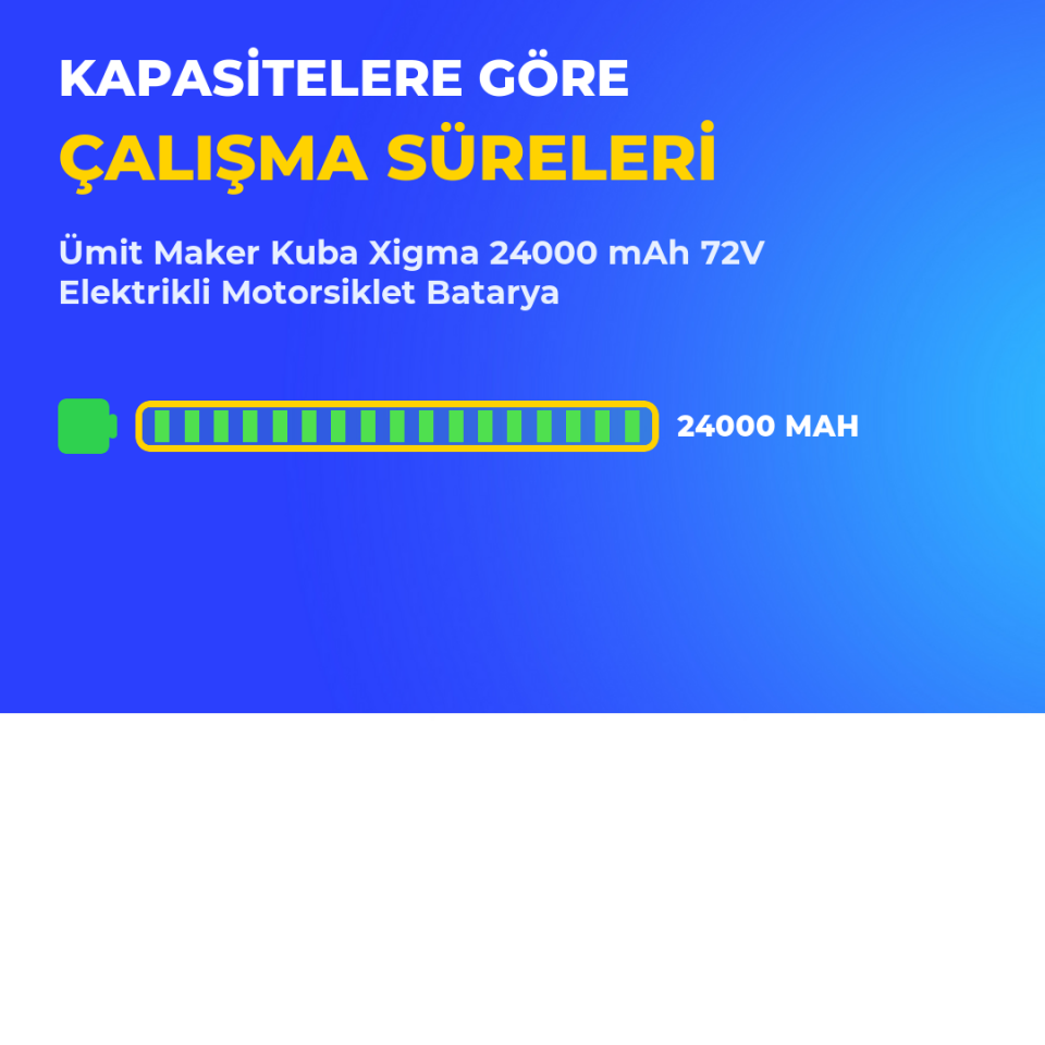 Kuba Xigma Plus 24000 mAh 72V Elektrikli Motorsiklet Batarya