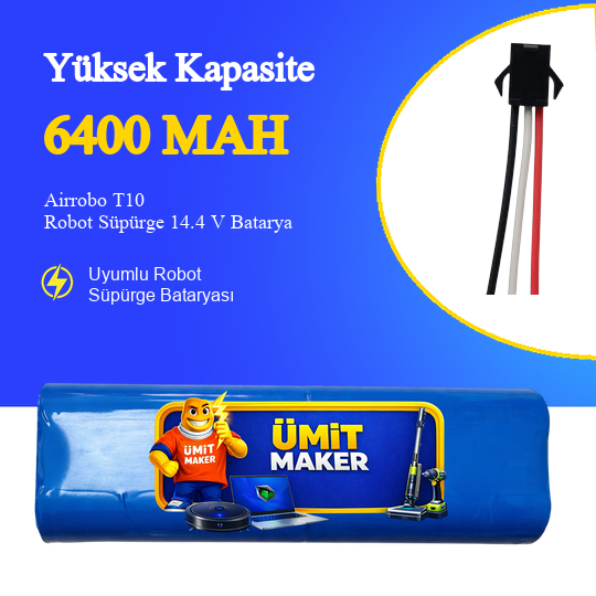 Airrobo T10 Robot Süpürge 6400 mAh Batarya