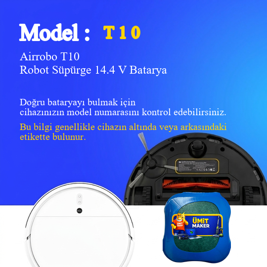 Airrobo T10 Robot Süpürge 6400 mAh Batarya