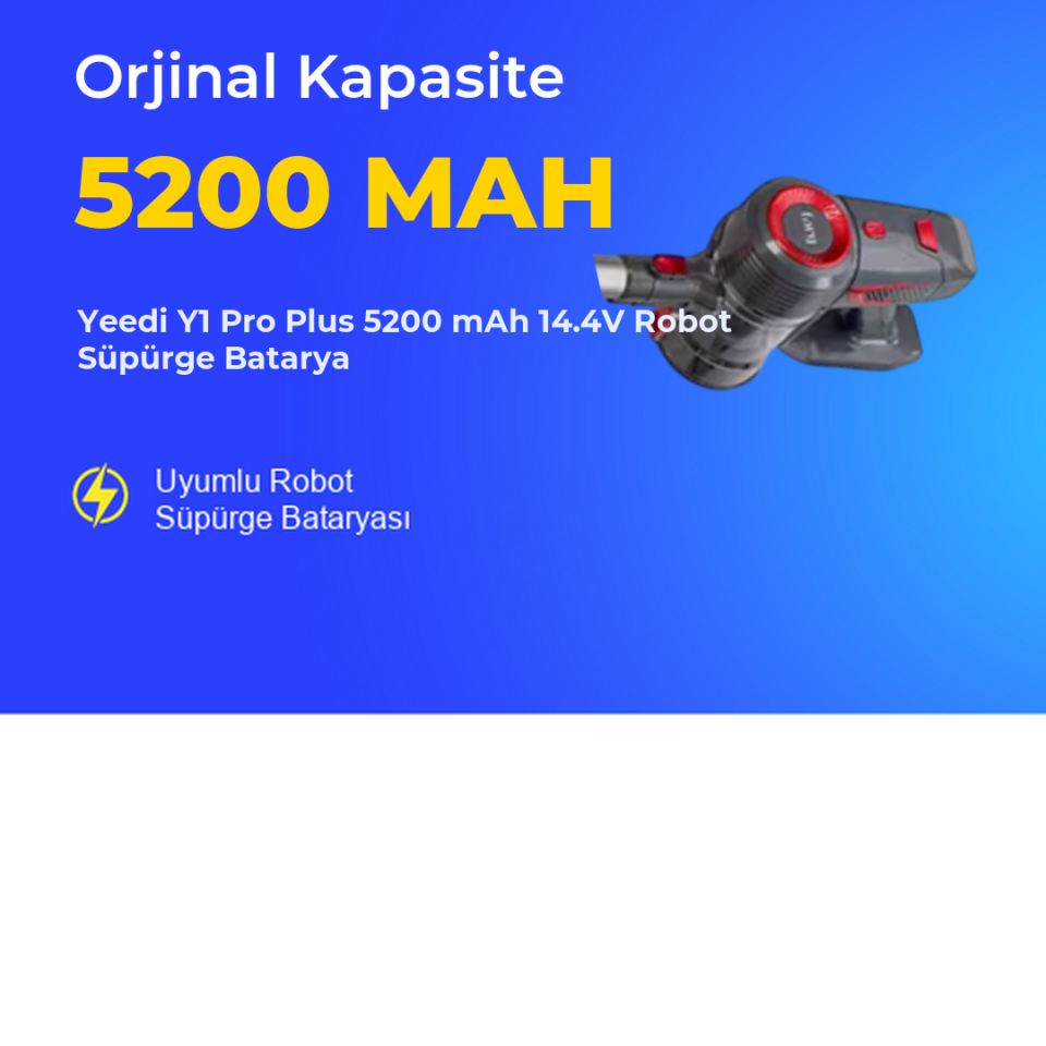 Yeedi Y1 Pro Plus 5200 mAh 14.4V Robot Süpürge Batarya
