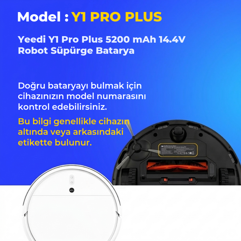 Yeedi Y1 Pro Plus 5200 mAh 14.4V Robot Süpürge Batarya