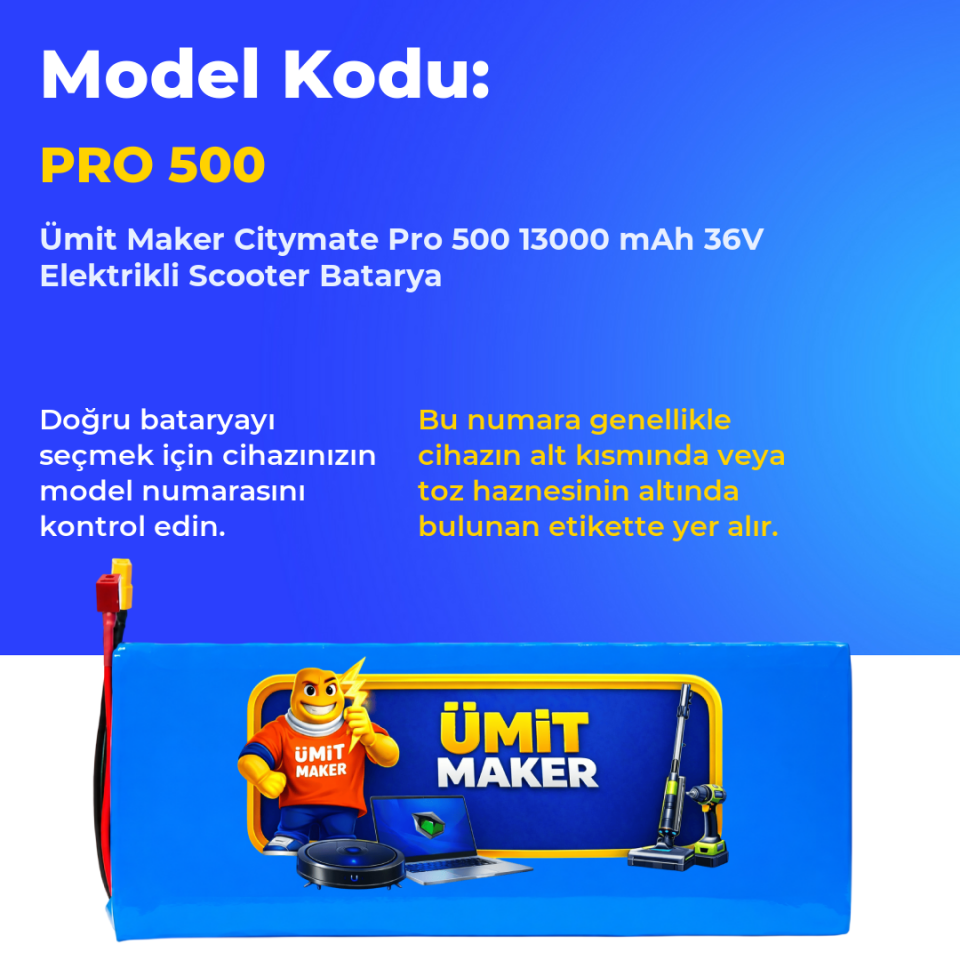 Citymate Pro 500 13000 mAh 36V Elektrikli Scooter Batarya
