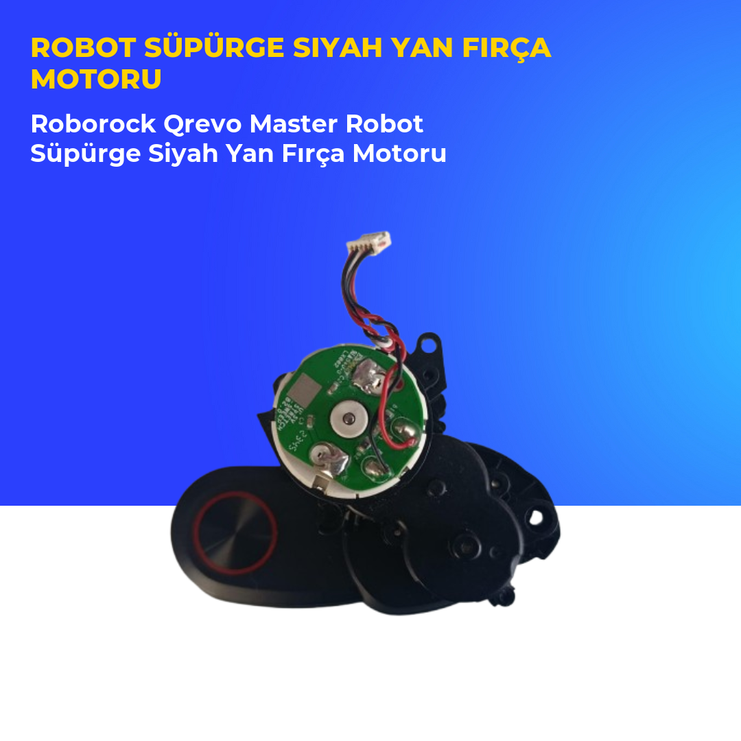 Roborock Qrevo Master Robot Süpürge Siyah Yan Fırça Motoru