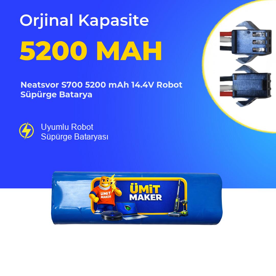 Neatsvor S700 5200 mAh 14.4V Robot Süpürge Batarya
