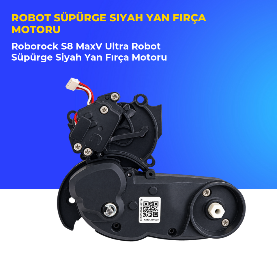 Roborock S8 MaxV Ultra Robot Süpürge Siyah Yan Fırça Motoru