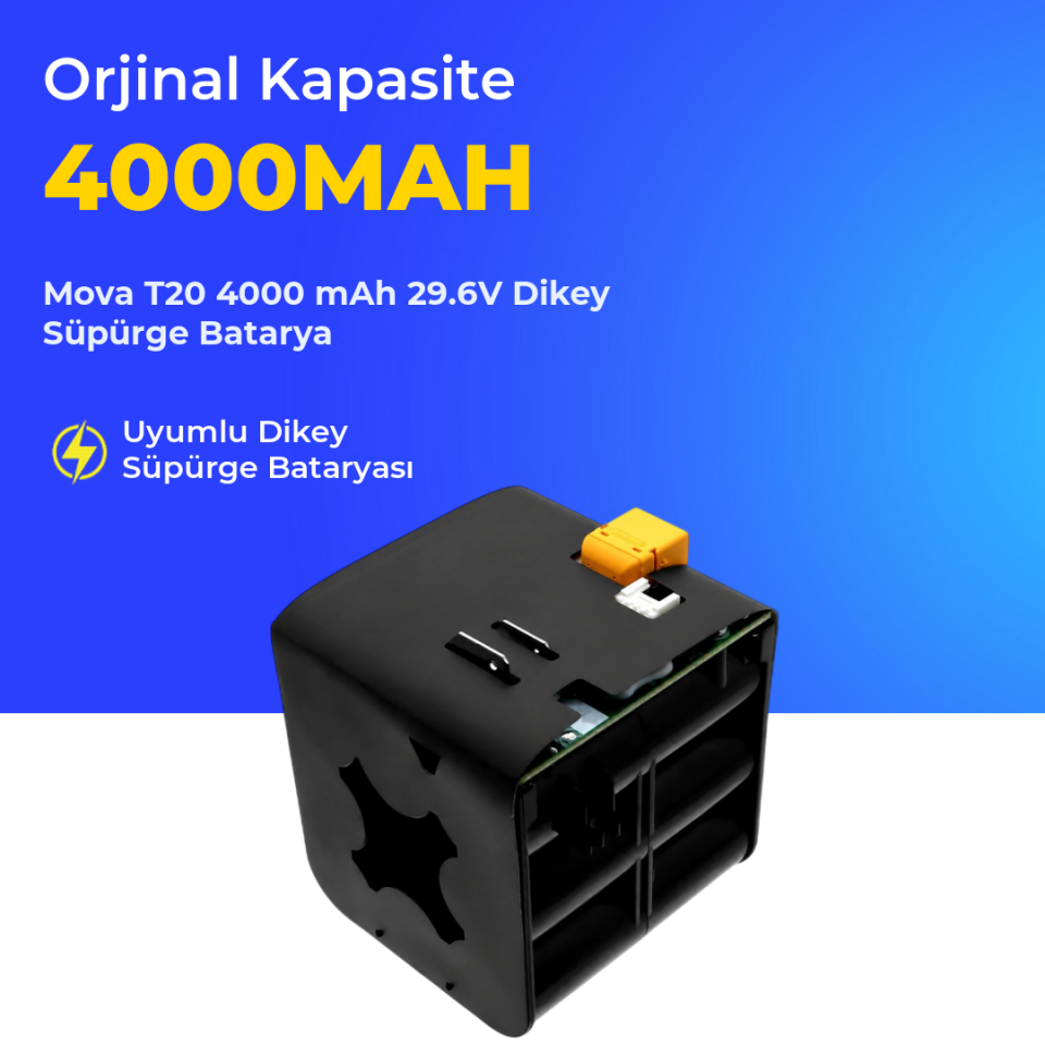 Mova T20 4000 mAh 29.6V Dikey Süpürge Batarya