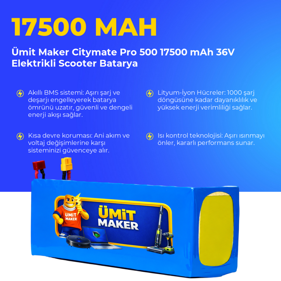 Citymate Pro 500 17500 mAh 36V Elektrikli Scooter Batarya