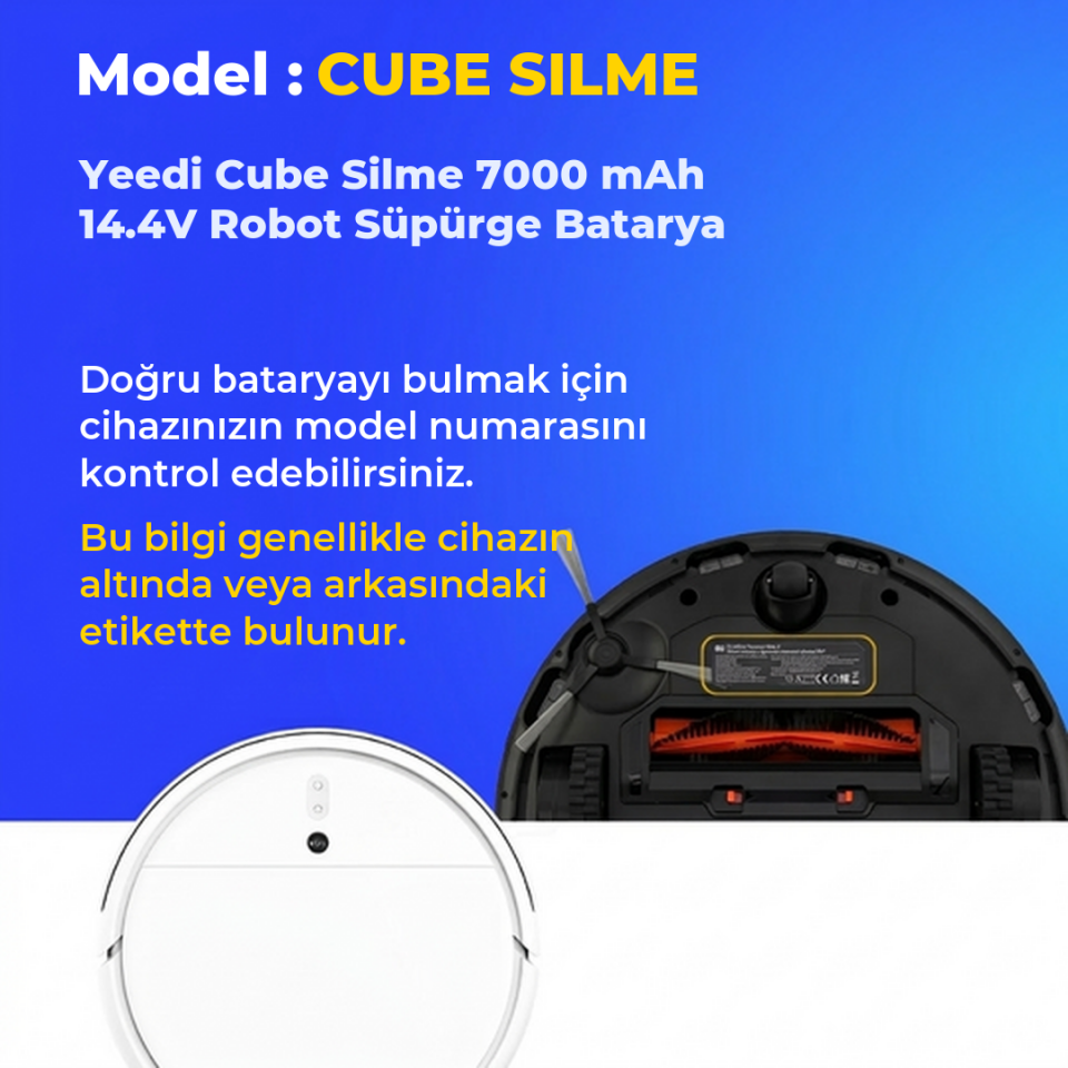 Yeedi Cube Silme 7000 mAh 14.4V Robot Süpürge Batarya