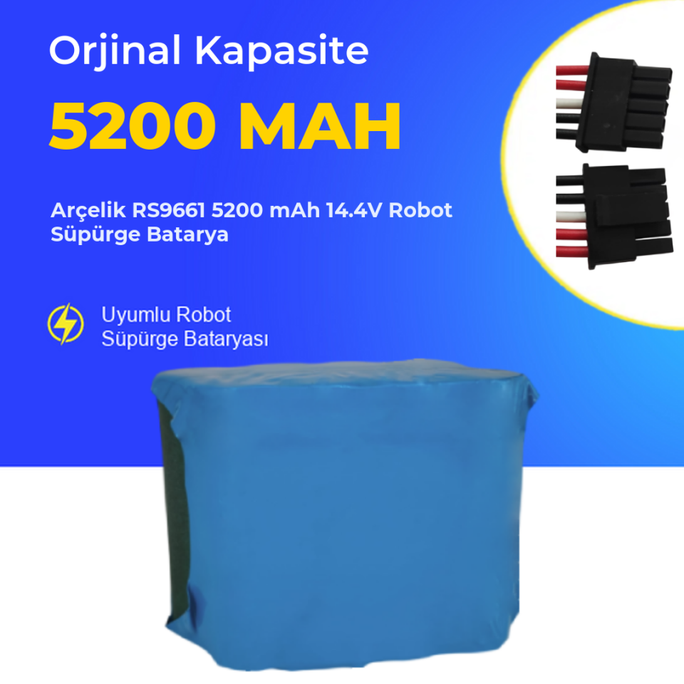 Arçelik RS9661 5200 mAh 14.4V Robot Süpürge Batarya