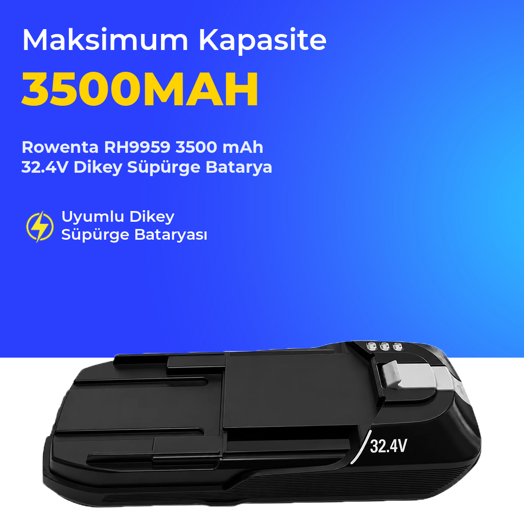 Rowenta RH9959 3500 mAh 32.4V Dikey Süpürge Batarya