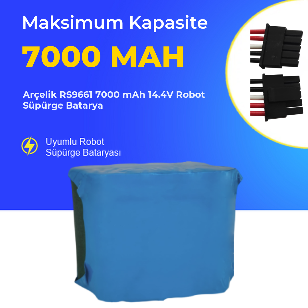 Arçelik RS9661 7000 mAh 14.4V Robot Süpürge Batarya