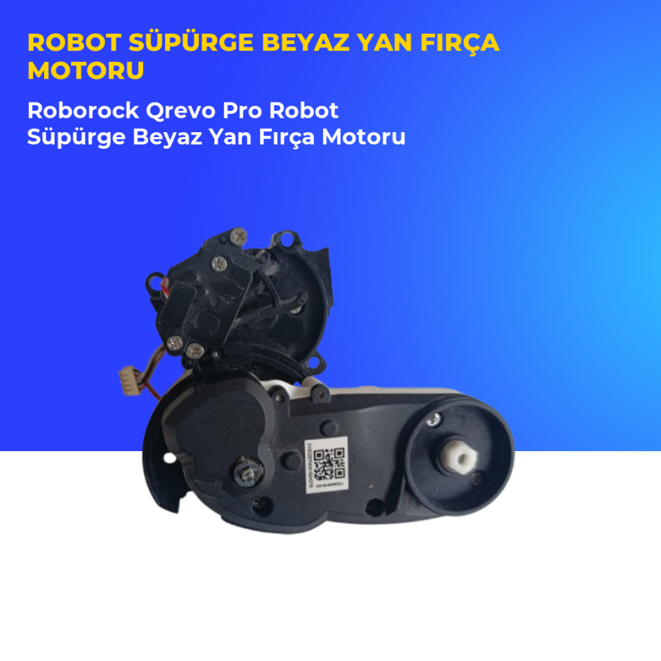 Roborock Qrevo Pro Robot Süpürge Beyaz Yan Fırça Motoru