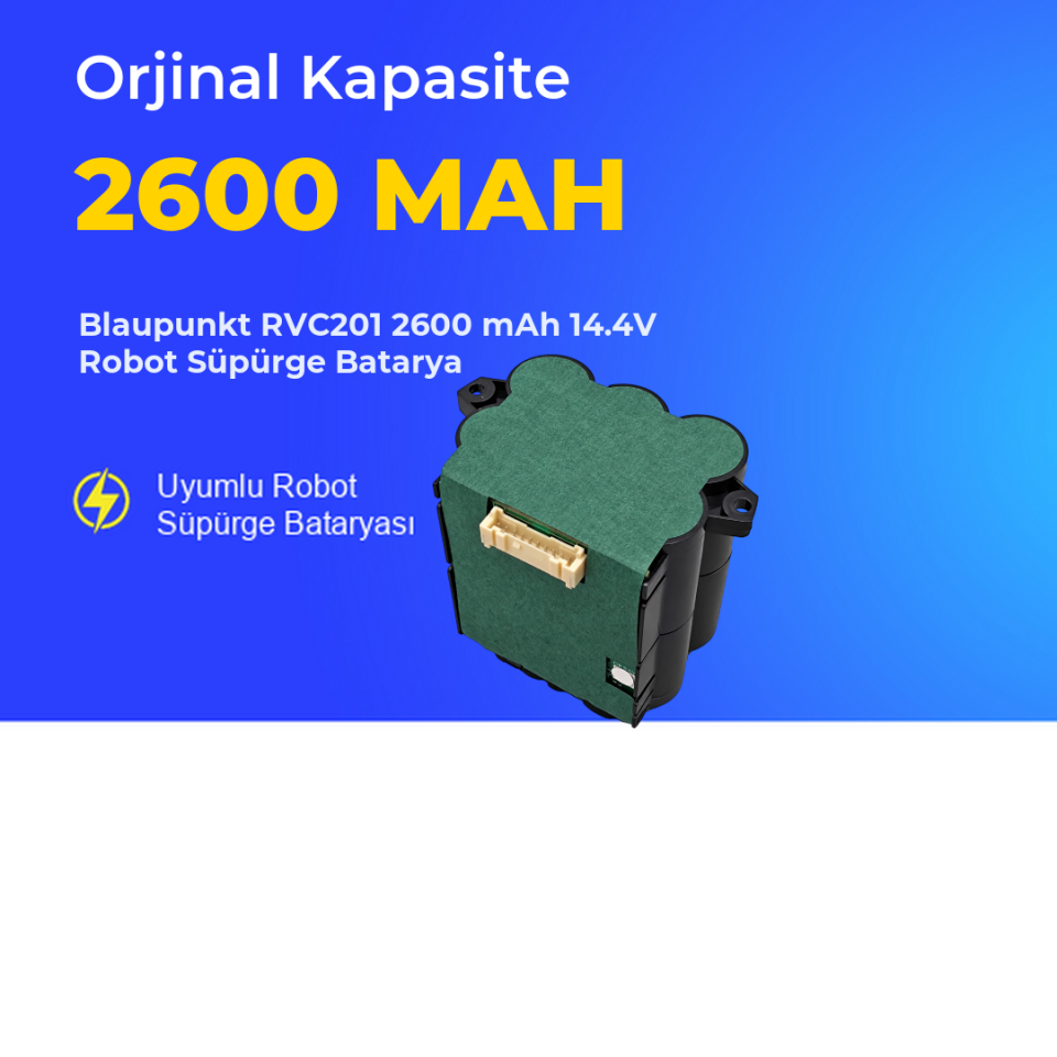 Blaupunkt RVC201 2600 mAh 14.4V Robot Süpürge Batarya