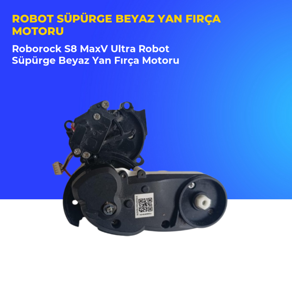 Roborock S8 MaxV Ultra Robot Süpürge Beyaz Yan Fırça Motoru