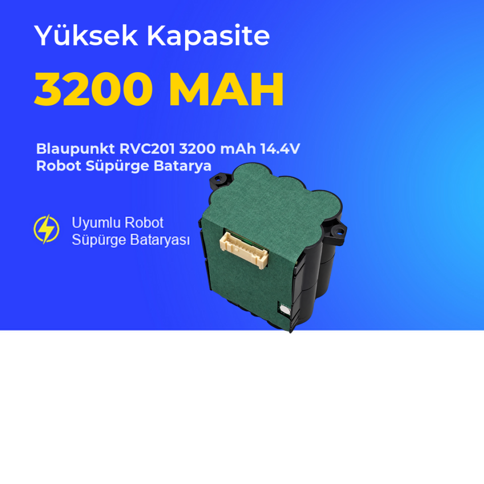 Blaupunkt RVC201 3200 mAh 14.4V Robot Süpürge Batarya