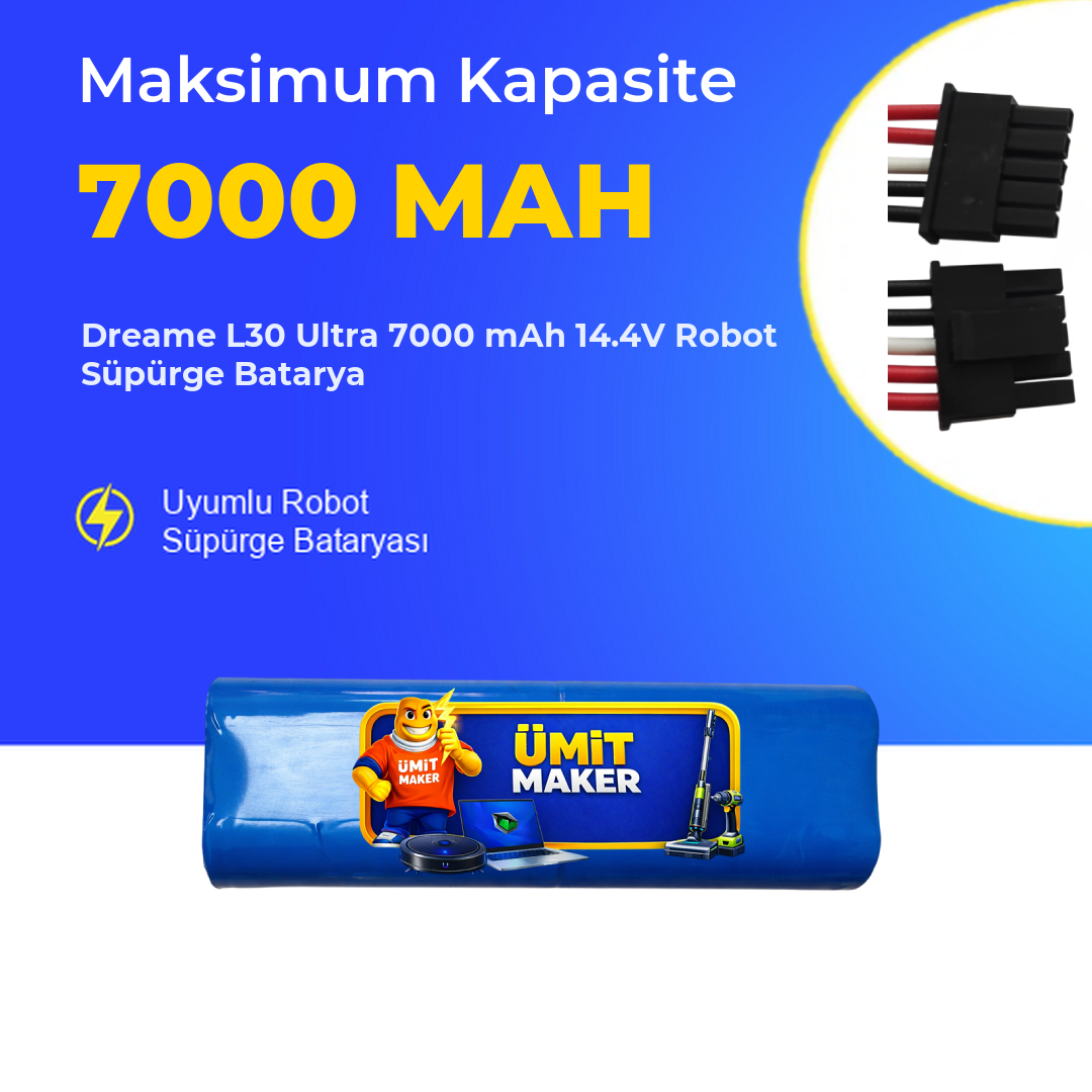 Dreame L30 Ultra 7000 mAh 14.4V Robot Süpürge Batarya