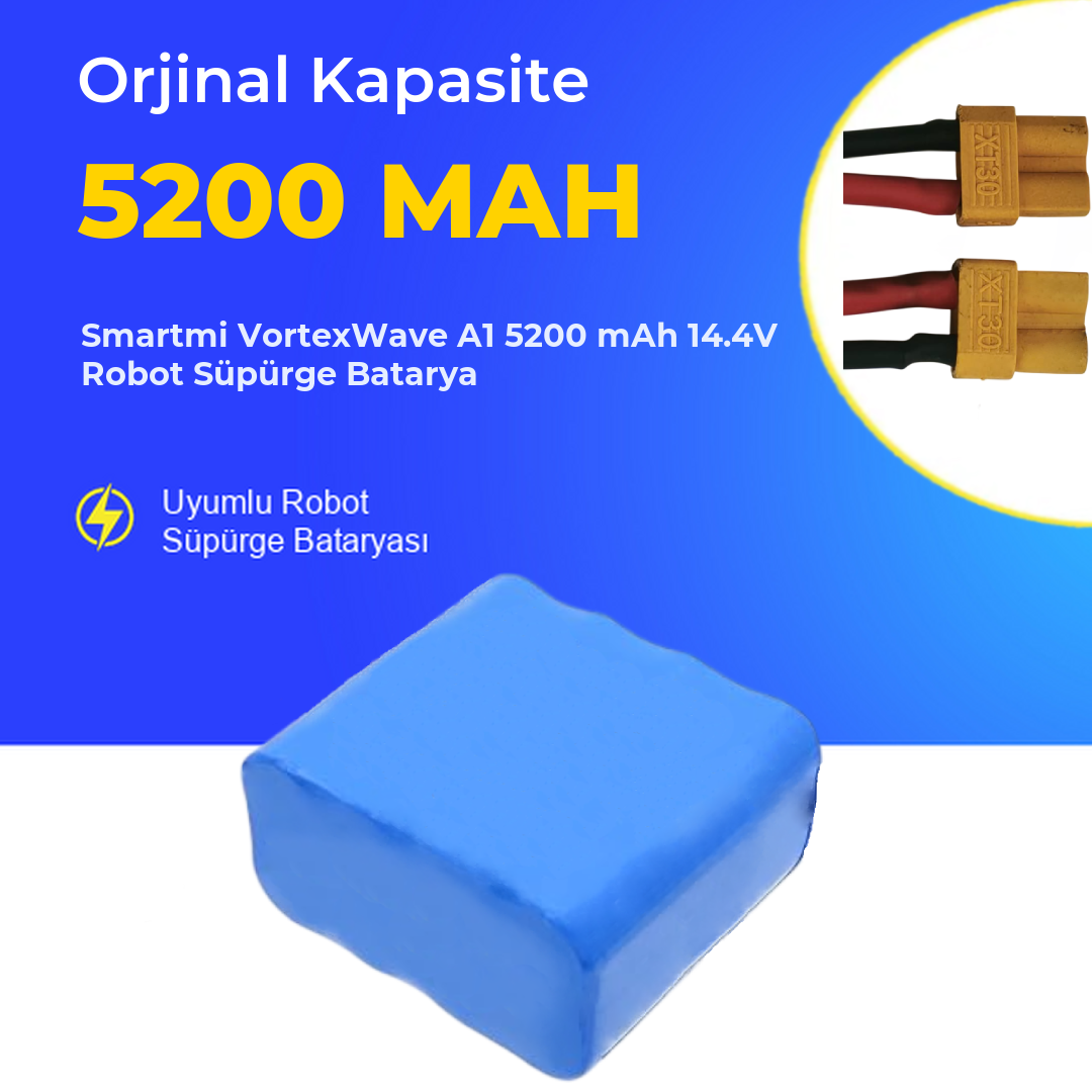 Smartmi VortexWave A1 5200 mAh 14.4V Robot Süpürge Batarya