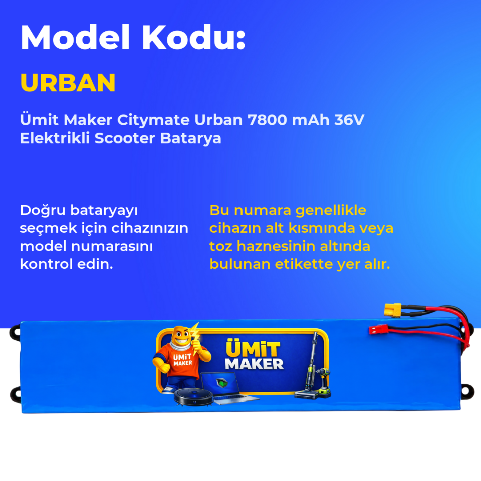 Citymate Urban 7800 mAh 36V Elektrikli Scooter Batarya