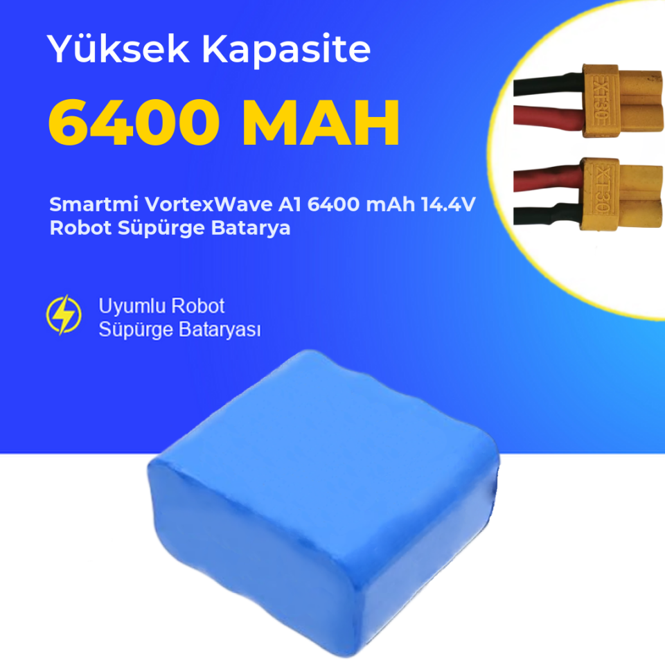 Smartmi VortexWave A1 6400 mAh 14.4V Robot Süpürge Batarya