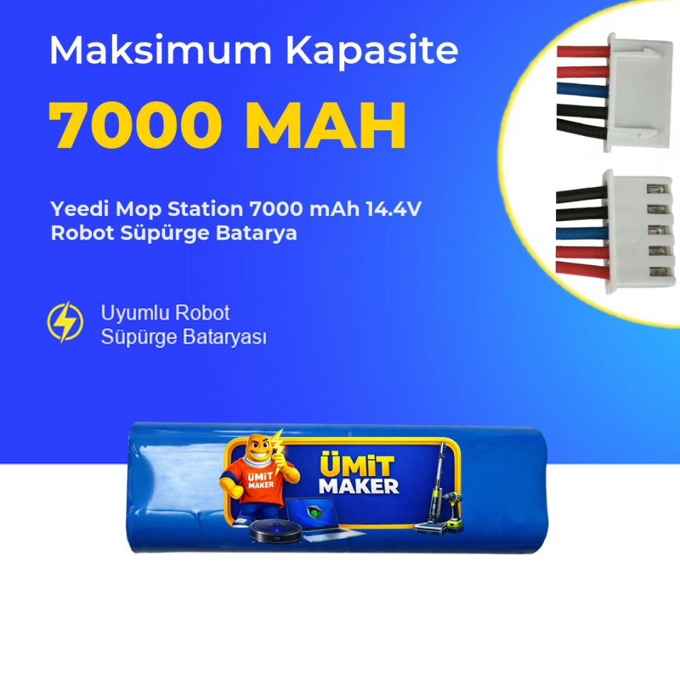 Yeedi Mop Station 7000 mAh 14.4V Robot Süpürge Batarya