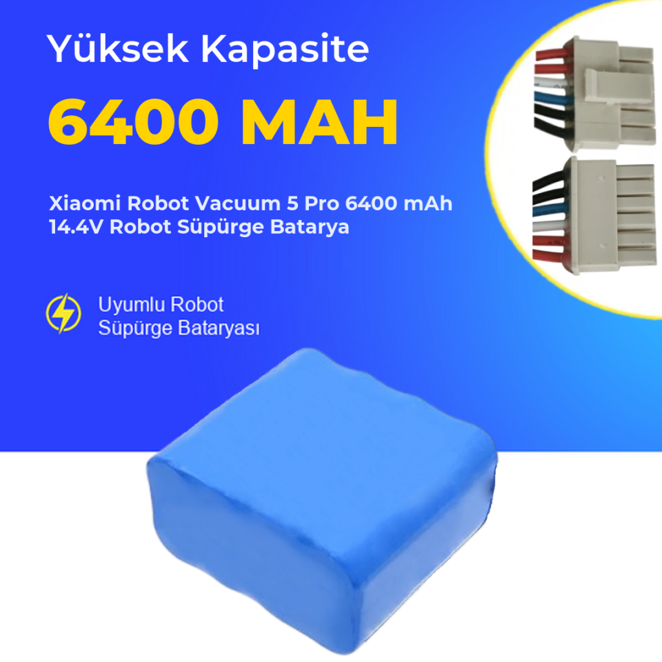 Xiaomi Robot Vacuum 5 Pro 6400 mAh 14.4V Robot Süpürge Batarya