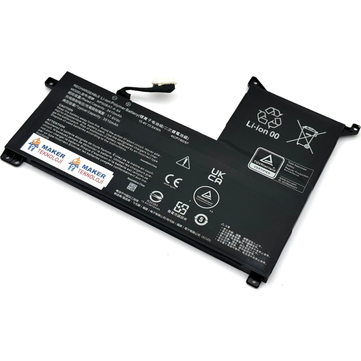Monster Abra A5 V21.2 Notebook NP50BAT-4-54 Batarya Pil – Yüksek Performanslı, Uzun Ömürlü, Orijinal Uyumlu Güç Kaynağı